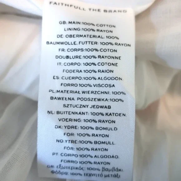 Faithfull The Brand Maxi Dress Anisha Floral Print Cotton Size Extra Small NEW - Picture 7 of 8